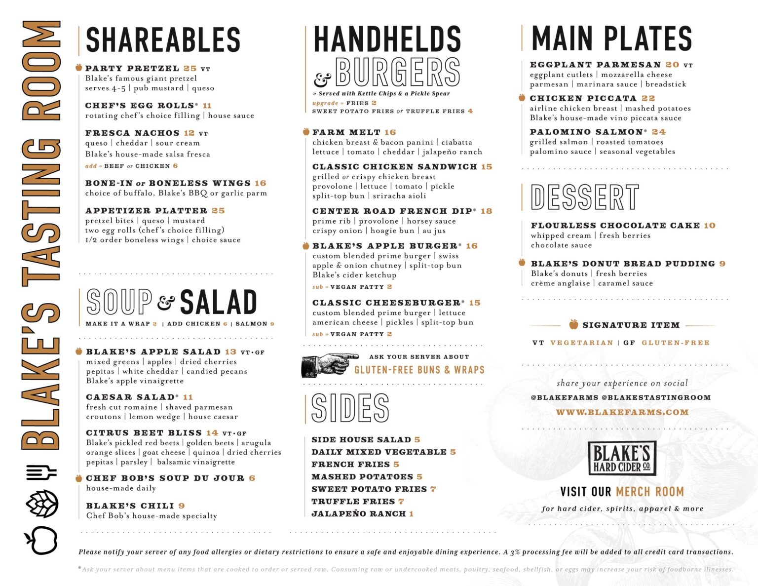Blake's Menu.pdf Property Menus - Blake Farms