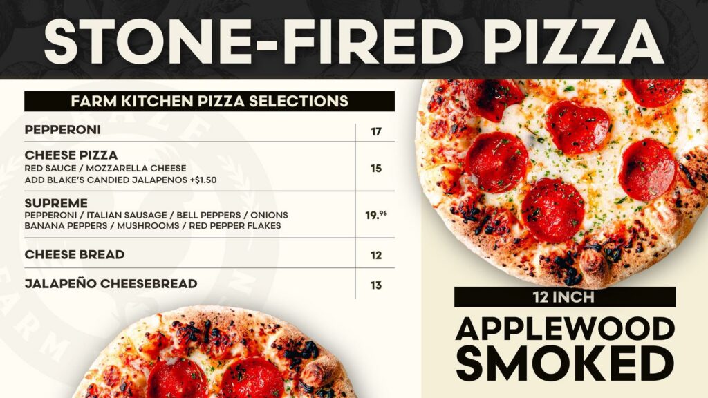 Graze Pizza TV Menu 2026