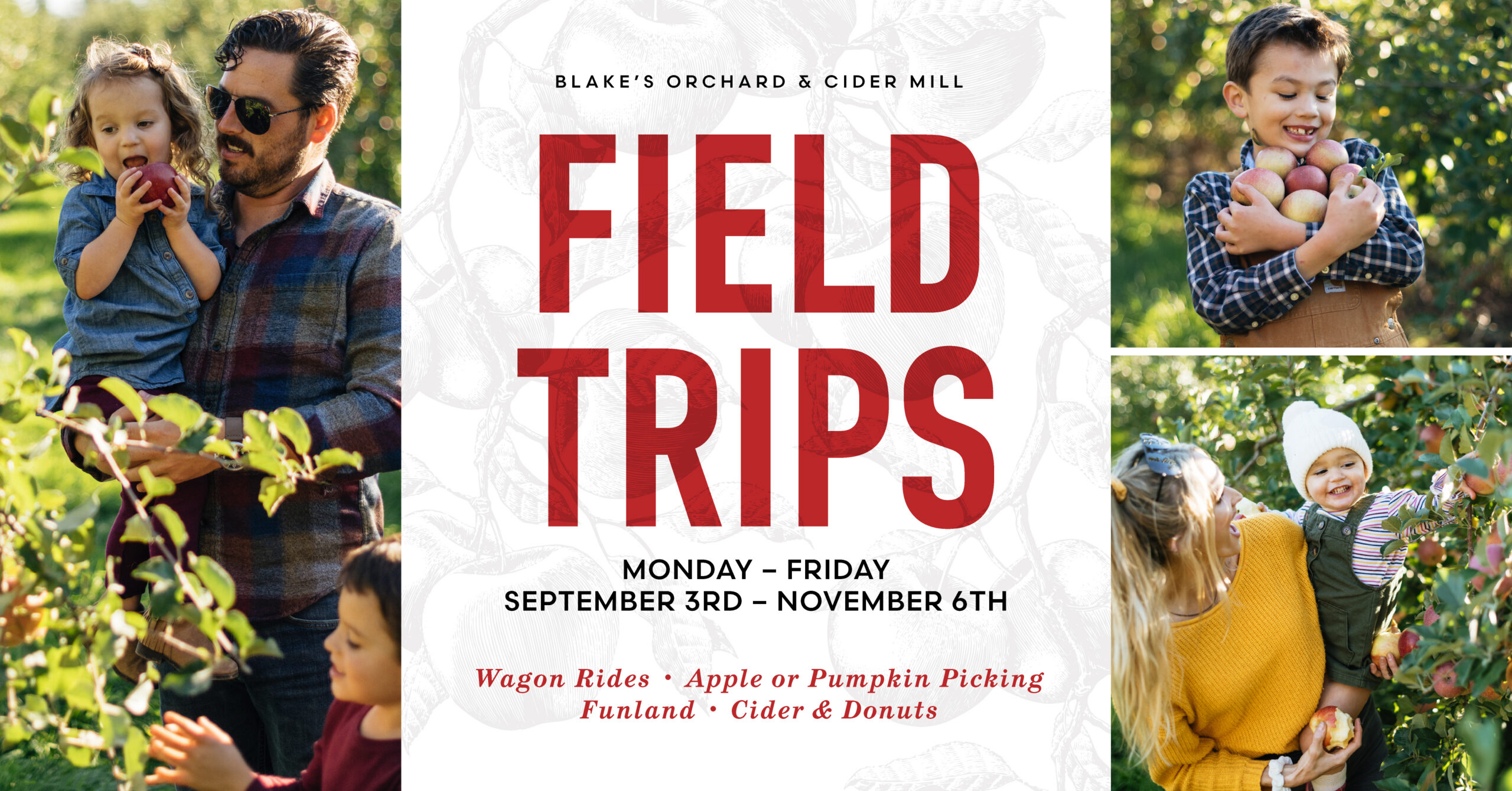 Blake's Orchard and Cider Mill Fall School Trips